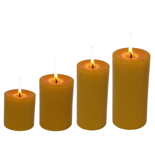 Sets 3" Pillars 100% Natural Beeswax Pillar Candle Sets Handmade Beeswax Candles for a Warm and Inviting Ambiance | 3in, 4in, 6 in | 3in, 4in, 6 in, 9in
