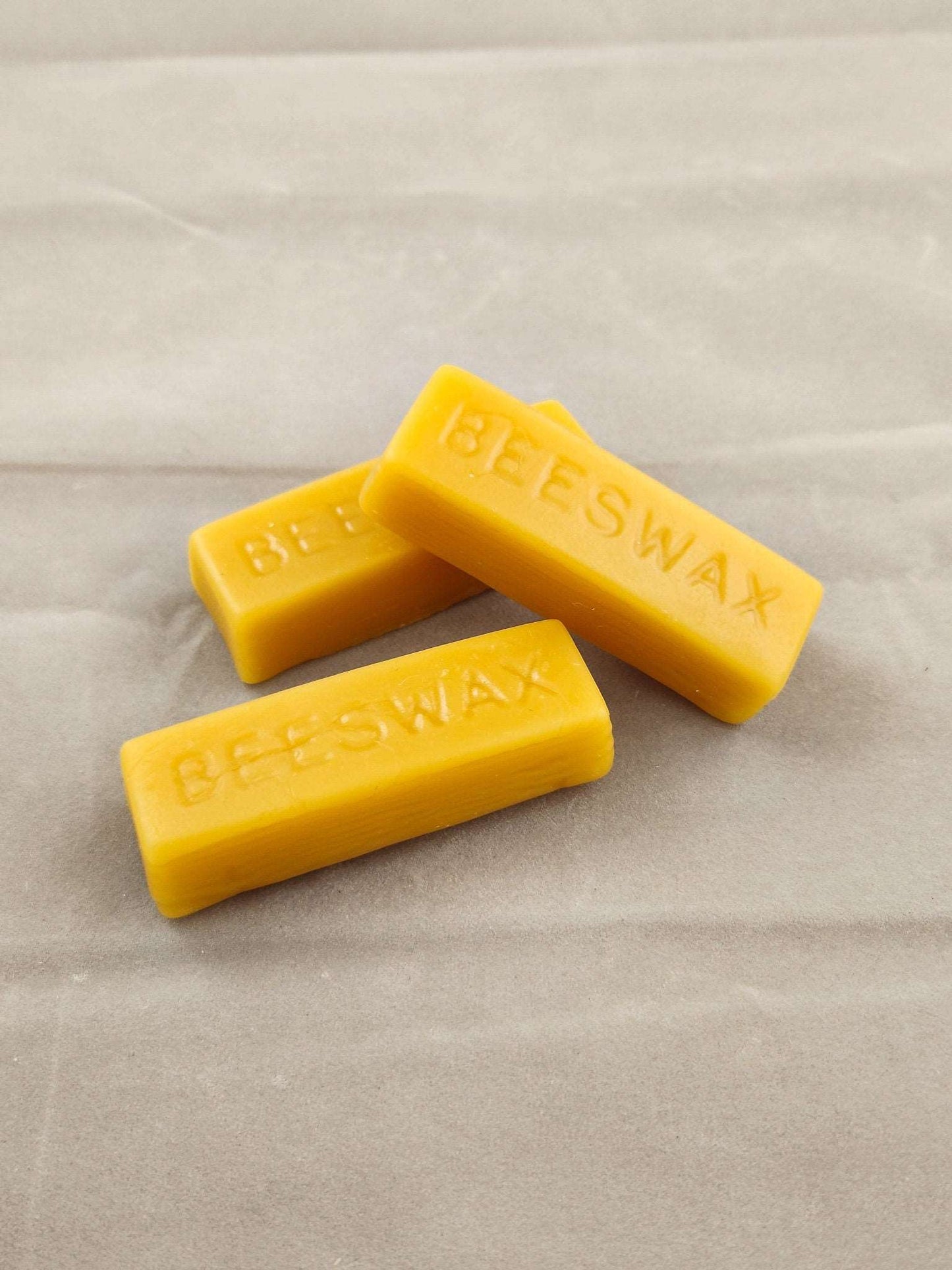 1 oz. 100% Beeswax Bars | 5 bars | 12 bars Set of 3 'Beeswax'  Stamped