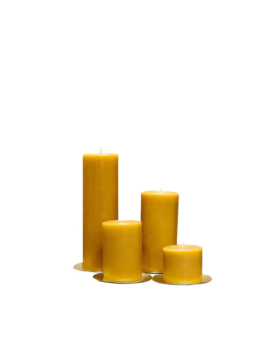 100% Beeswax Pillar Candle Sets | 3in, 4in, 6 in | 3in, 4in, 6 in, 9in