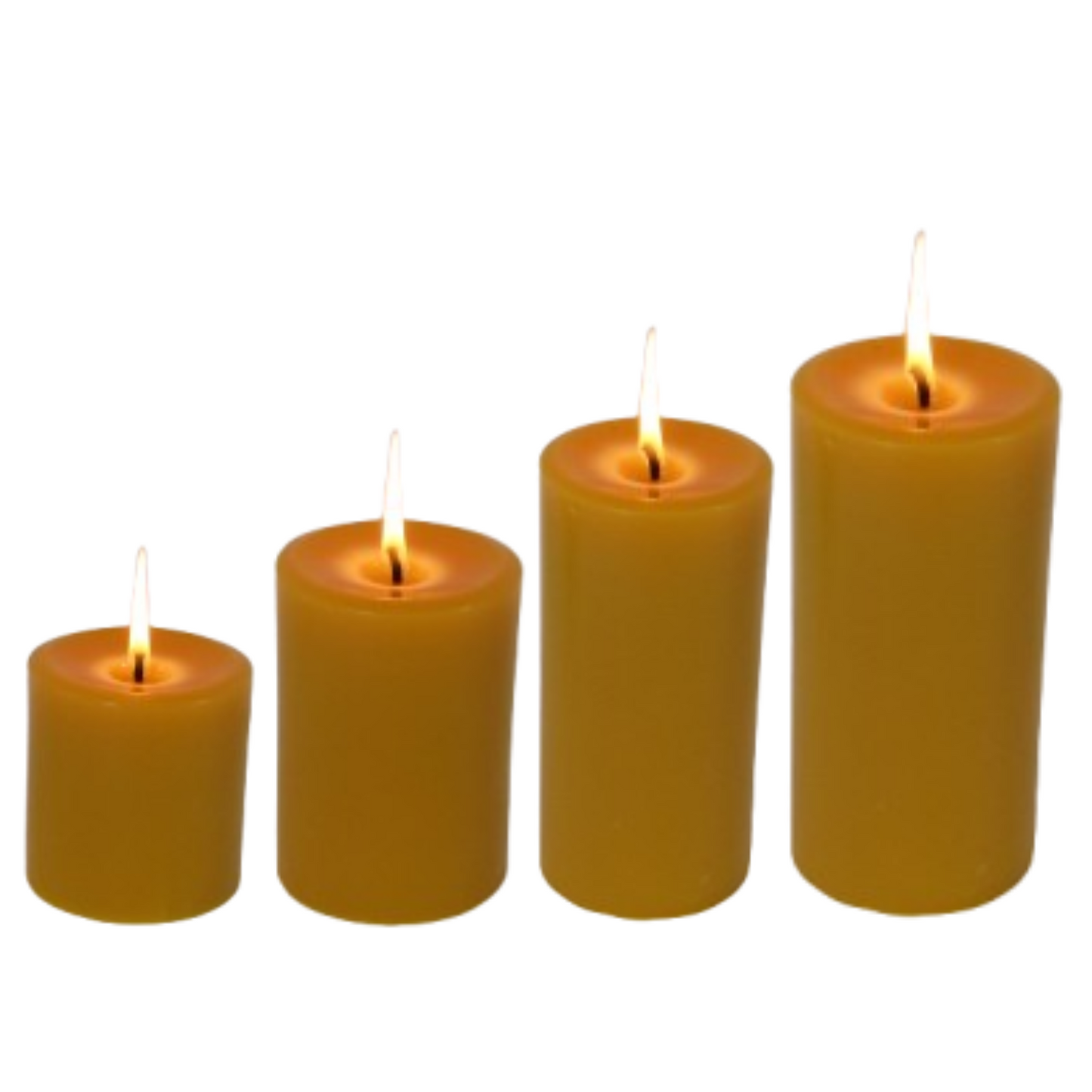 Sets 3" Pillars 100% Natural Beeswax Pillar Candle Sets  Handmade Beeswax Candles for a Warm and Inviting Ambiance | 3in, 4in, 6 in | 3in, 4in, 6 in, 9in