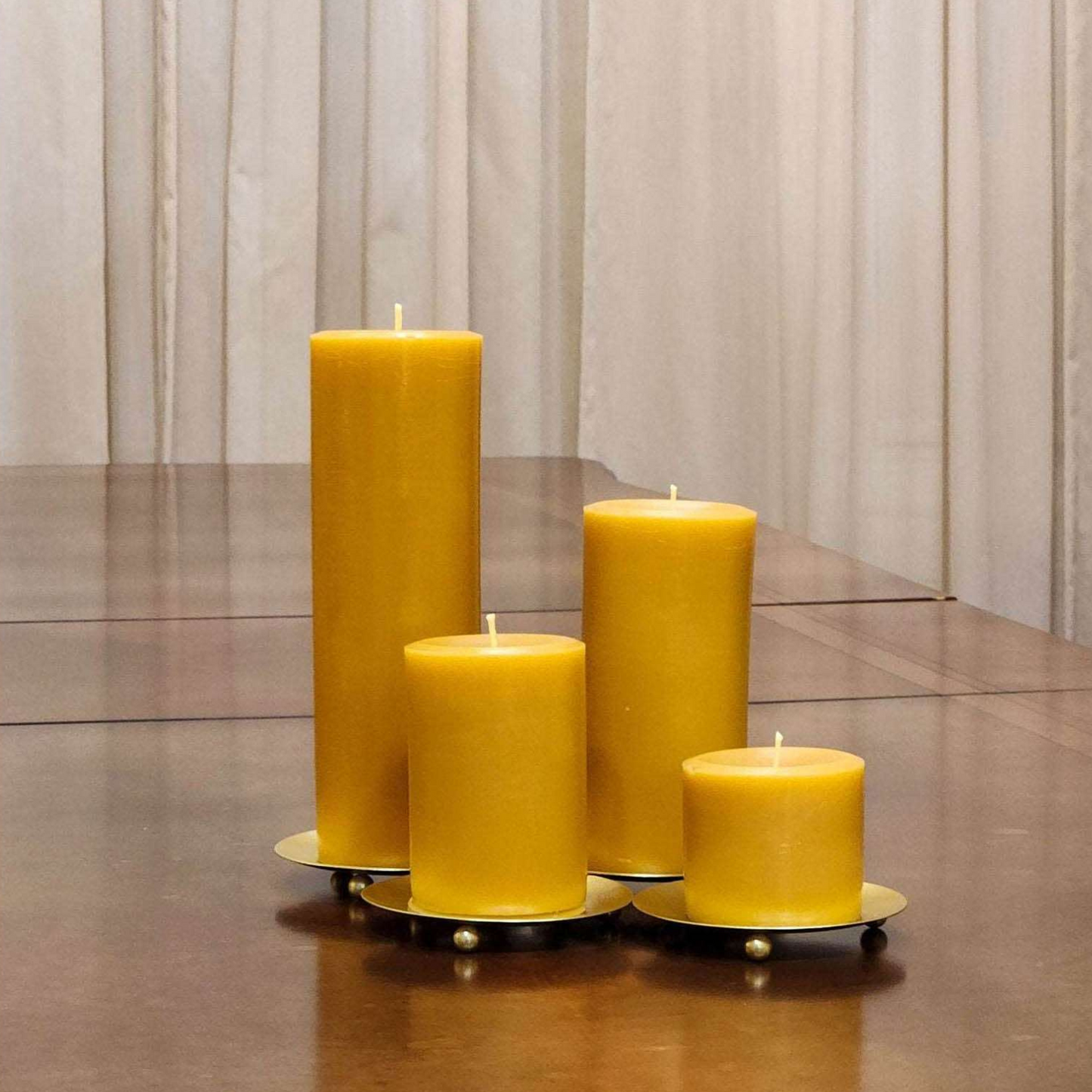 Individual  3" Pillars 100% Pure Beeswax Pillar Candles Natural Handmade Candles for Home Decor and Ambiance (Various Sets) | 3 in. | 4 in. | 6 in. | 9 in.