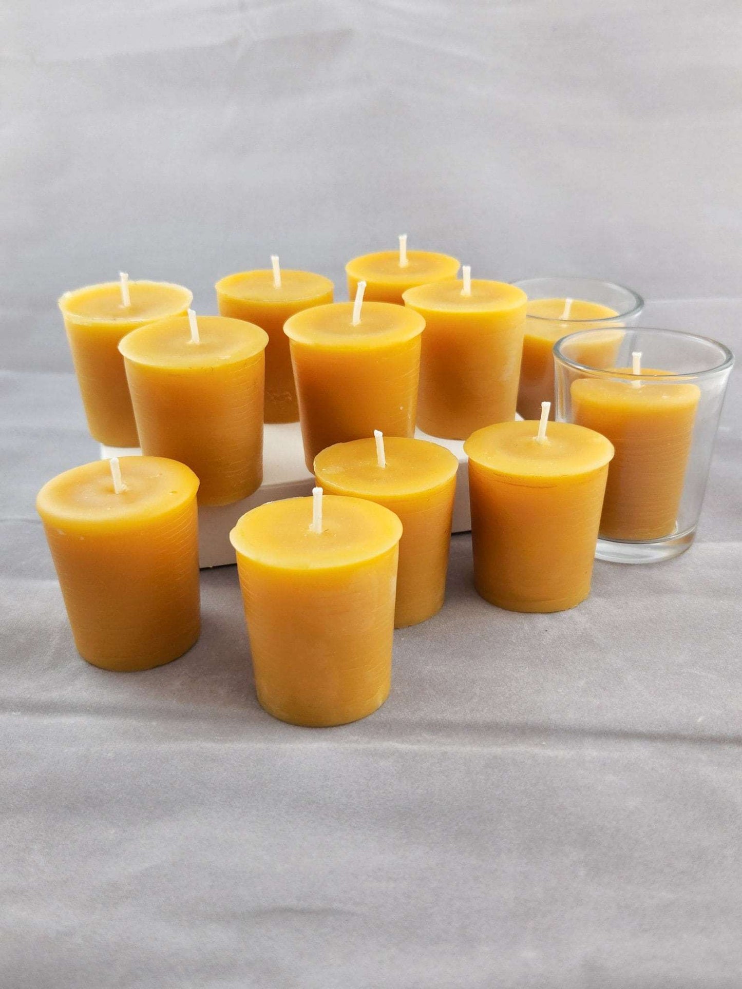 100% Beeswax Votive Candles | 4 | 6 | 12 | 48