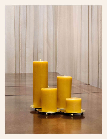 100% Beeswax Pillar Candles | 3 in. | 4 in. | 6 in. | 9 in.