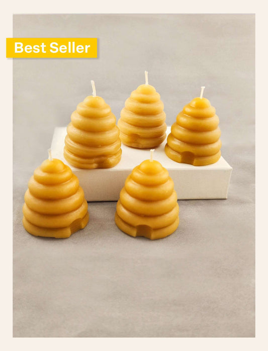 100% Beeswax Skep Mini Beehive Candle | 3 | 6 | 12