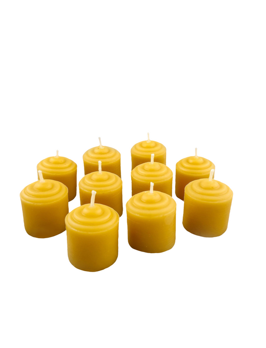 100% Beeswax Small Votive Candles | 6 | 9 | 12 | 100 | 200