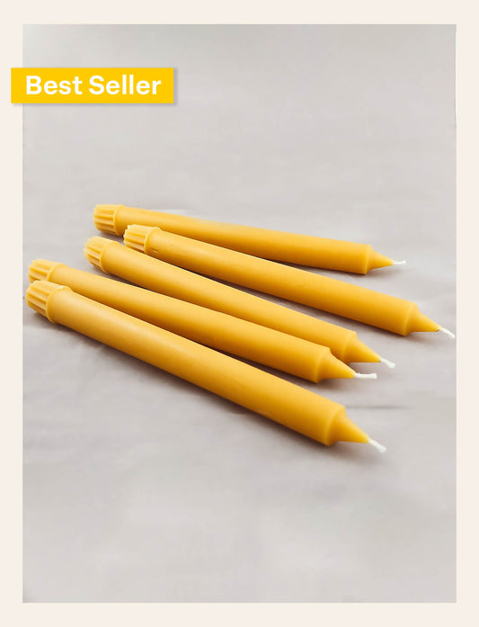 100% Beeswax Taper Candles | 2 | 12