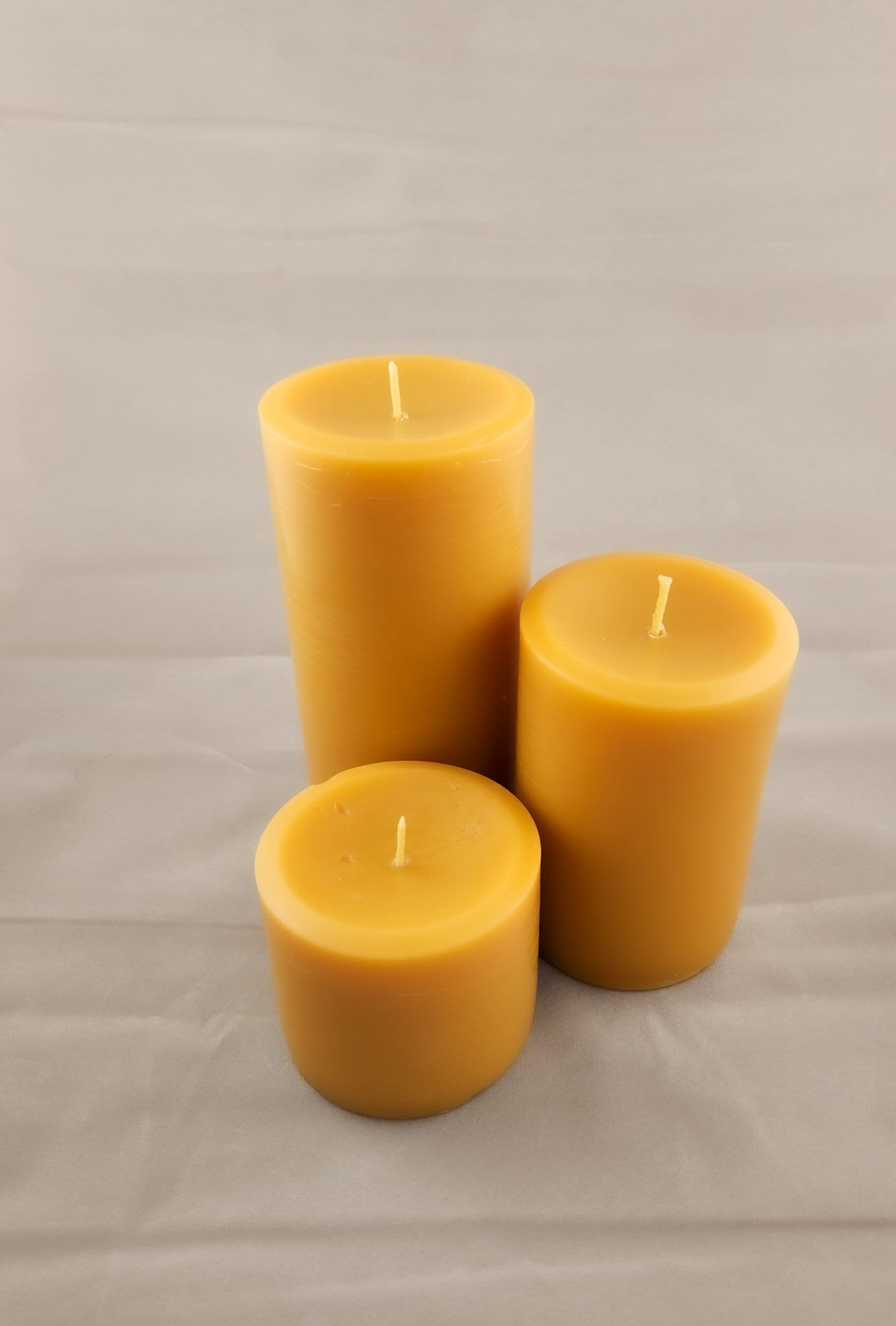 100% Beeswax Pillar Candle Sets | 3in, 4in, 6 in | 3in, 4in, 6 in, 9in