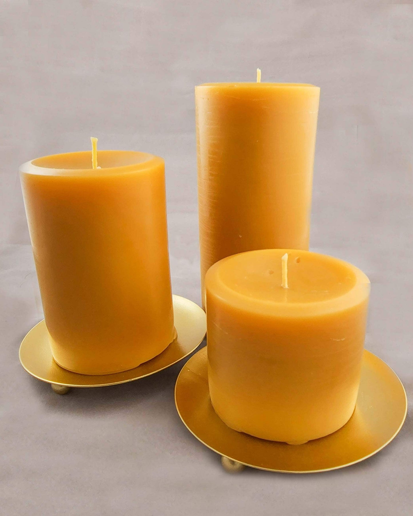 100% Beeswax Pillar Candle Sets | 3in, 4in, 6 in | 3in, 4in, 6 in, 9in